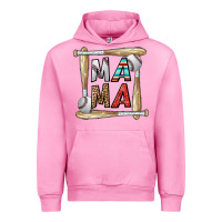 Fuchsia Pink baseball mama Urban Hoodie - CowhideDigitalArt