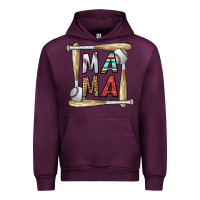 Mauve Wine baseball mama Urban Hoodie - CowhideDigitalArt