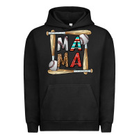 Pigment Black baseball mama Urban Hoodie - CowhideDigitalArt