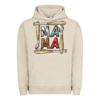 Pigment French Oak baseball mama Urban Hoodie - CowhideDigitalArt