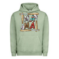 Pigment Oil Green baseball mama Urban Hoodie - CowhideDigitalArt