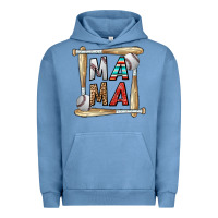 Pigment Pebble Blue baseball mama Urban Hoodie - CowhideDigitalArt