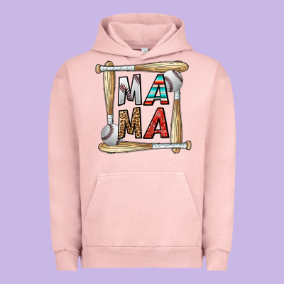 Baseball Mama Urban Hoodie Designed By Cowhidedigitalart