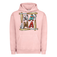 Pigment Salmon baseball mama Urban Hoodie - CowhideDigitalArt