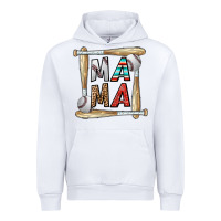 White baseball mama Urban Hoodie - CowhideDigitalArt