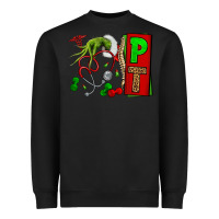 Black Christmas Character Nurse Heavyweight Sweatshirt - NancyCooperArtShop