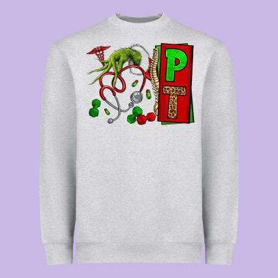 Christmas Character Nurse Heavyweight Sweatshirt Designed By Nancycooperartshop
