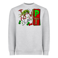 Heather Grey Christmas Character Nurse Heavyweight Sweatshirt - NancyCooperArtShop