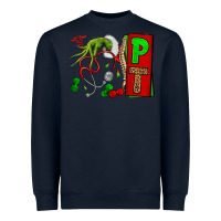 Navy Christmas Character Nurse Heavyweight Sweatshirt - NancyCooperArtShop
