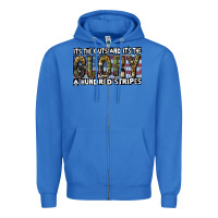 True Royal Its the guts and its the glory 4th of july Zipper Hoodie - CowGirlArtShop