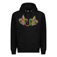 Black skeleton hands mardi gras Premium Hoodie - OliviaCreatesArt
