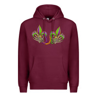 Burgundy skeleton hands mardi gras Premium Hoodie - OliviaCreatesArt