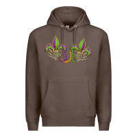 Coffee skeleton hands mardi gras Premium Hoodie - OliviaCreatesArt