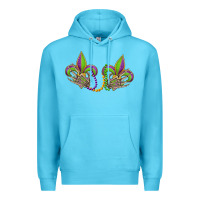 Ocean Blue skeleton hands mardi gras Premium Hoodie - OliviaCreatesArt