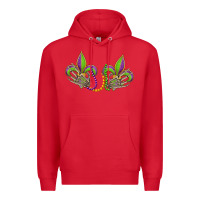 Red skeleton hands mardi gras Premium Hoodie - OliviaCreatesArt