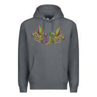 Rock skeleton hands mardi gras Premium Hoodie - OliviaCreatesArt