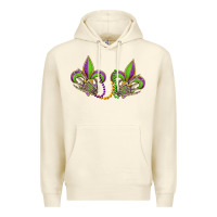 Sandshell skeleton hands mardi gras Premium Hoodie - OliviaCreatesArt