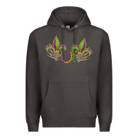 Smoke skeleton hands mardi gras Premium Hoodie - OliviaCreatesArt