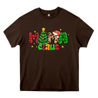Chocolate Brown mama claus Heavy Core Tee - NancyCooperArtShop