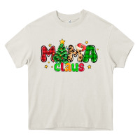 Cream mama claus Heavy Core Tee - NancyCooperArtShop