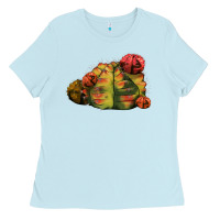 Baby Blue Gymnocalycium Variegated Cactus Ladies Tee - LillyAllenDesigns