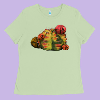 Gymnocalycium Variegated Cactus Ladies Tee Designed By Lillyallendesigns