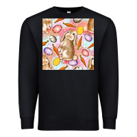 Black Happy Easter Bunny Seamless Pattern Premium Sweatshirt - BundleAndBundleShop