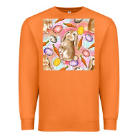 Carrot Happy Easter Bunny Seamless Pattern Premium Sweatshirt - BundleAndBundleShop