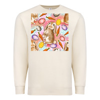 Sandshell Happy Easter Bunny Seamless Pattern Premium Sweatshirt - BundleAndBundleShop