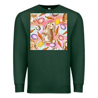 Sports Green Happy Easter Bunny Seamless Pattern Premium Sweatshirt - BundleAndBundleShop