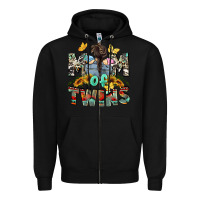 Black Mom of twins Mother's Day Zipper Hoodie - CowGirlArtShop
