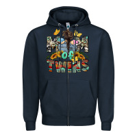 Navy Mom of twins Mother's Day Zipper Hoodie - CowGirlArtShop
