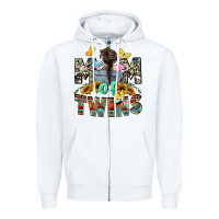 White Mom of twins Mother's Day Zipper Hoodie - CowGirlArtShop