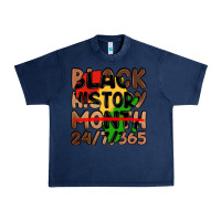 Navy black history month Urban Heavy Tee - LillyAllenDesigns