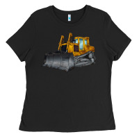 Black Bulldozer Ladies Tee - LillyAllenDesigns