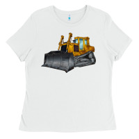 White Bulldozer Ladies Tee - LillyAllenDesigns