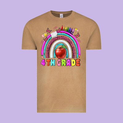 4 Th  Grade Vintage Tee Designed By Bundleandbundleshop