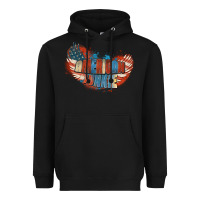 Black American junkie 4th of july Heavyweight Hoodie - FaDigitalArtStudio