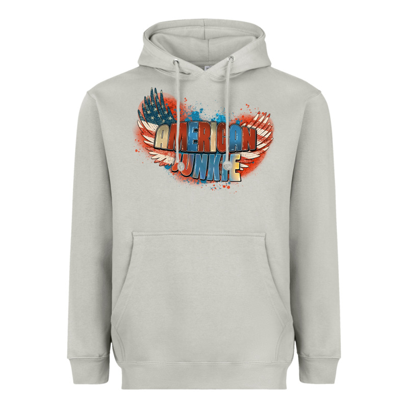American Junkie 4th Of July Heavyweight Hoodie by FaDigitalArtStudio | Teevron