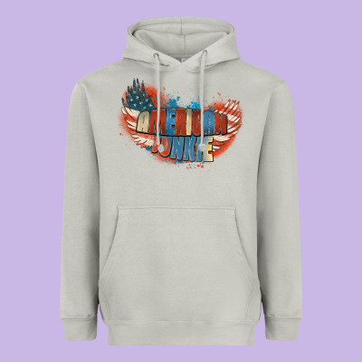 American Junkie 4th Of July Heavyweight Hoodie Designed By Fadigitalartstudio