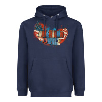 Navy American junkie 4th of july Heavyweight Hoodie - FaDigitalArtStudio
