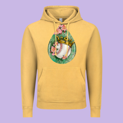 Baseball And Western Roses Teardrop  6 Vintage Hoodie Designed By Bundleandbundleshop