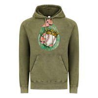 Vintage Olive baseball and western roses teardrop  6 Vintage Hoodie - BundleAndBundleShop