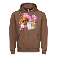 Chestnut Easter hearts Easter Day Zipper Hoodie - HowdyJamesFarm
