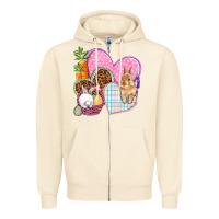 Sandshell Easter hearts Easter Day Zipper Hoodie - HowdyJamesFarm