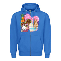 True Royal Easter hearts Easter Day Zipper Hoodie - HowdyJamesFarm