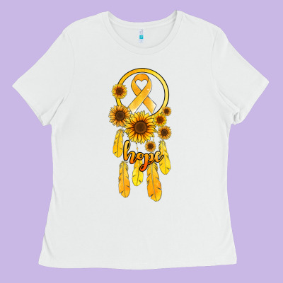 Childhood Cancer Awareness Dreamcatcher Ladies Tee Designed By Jasminsmagicworld