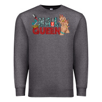 Charcoal Heather nail queen bbs Premium Sweatshirt - BundleAndBundleShop