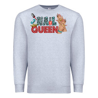 Heather Grey nail queen bbs Premium Sweatshirt - BundleAndBundleShop