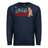 Navy nail queen bbs Premium Sweatshirt - BundleAndBundleShop